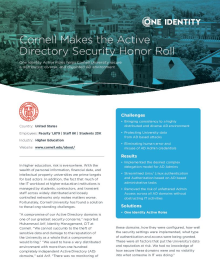 Cornell University secures a distributed AD environment