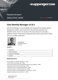 Executive View von KuppingerCole zu Identity Manager v7