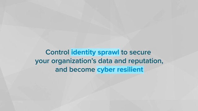 Control identity sprawl to become cyber resilient